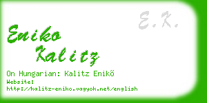 eniko kalitz business card